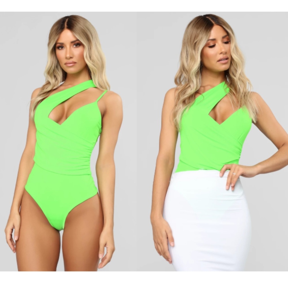 More To Give Bodysuit - Neon Lime